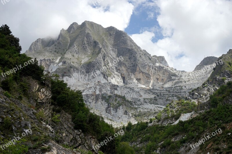 Mountain Marble Carrara Clouds Tourism