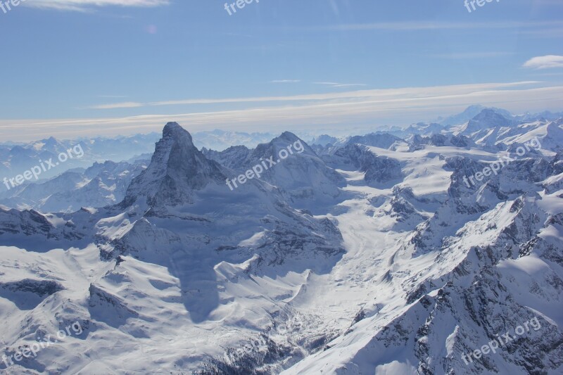 Mountains Matterhorn Zermatt Alpine Switzerland