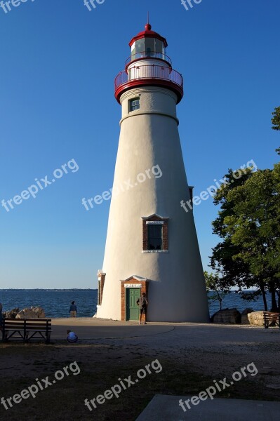 Lighthouse Marblehead Ohio Landmark Lake