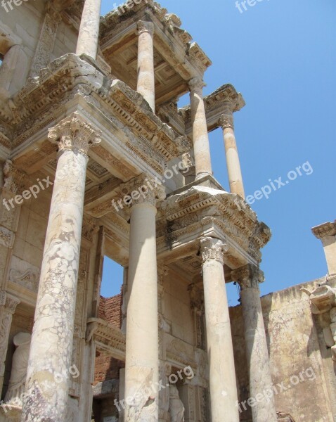 Ephesus Library Of Celsus Classical Architecture Library Archaeology