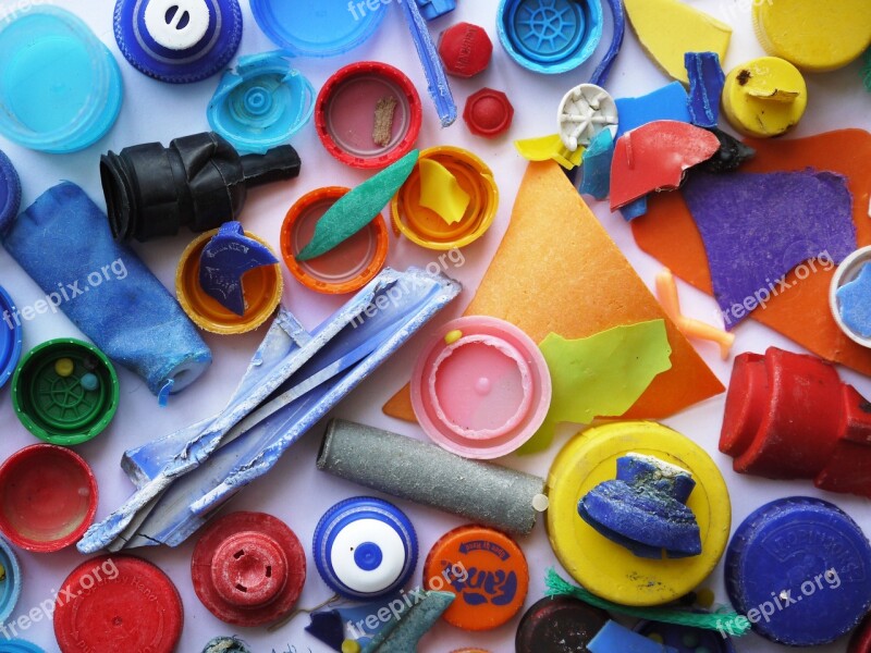 Plastic Waste Washed Up Found On Beach Recycle