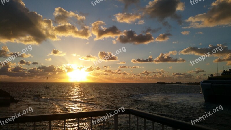 Sunrise Ferry Canary Islands Sea Vacations