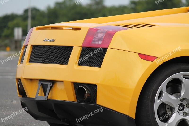 Lamborghini Yellow Fast Car Car Automobile