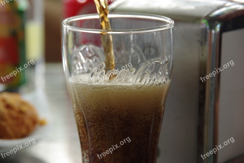 Coca Cola Drink Food Glass Liquid