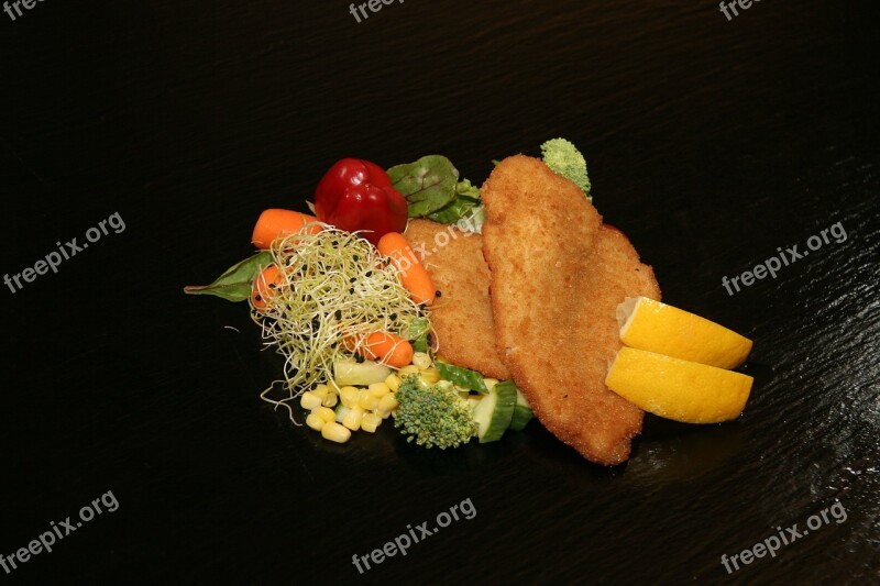 Fish Fillet Breaded Fried Lemon Friture