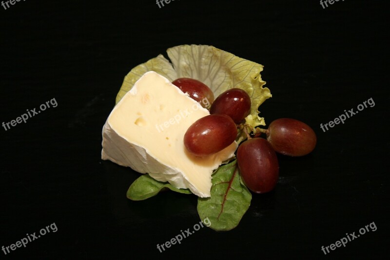 Cheese Brie Grapes Salad Dining