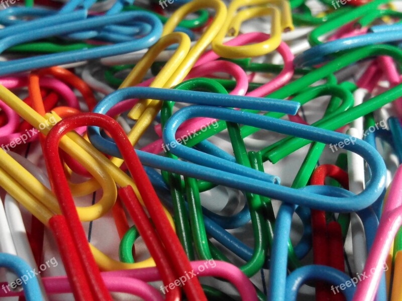 Paperclip Office Equipment Colors Wire Clip