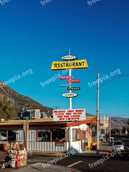 California Mono Lake Diner Advertising Advertisement