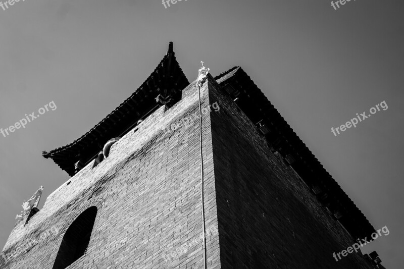 Black And White Ancient Architecture China Free Photos