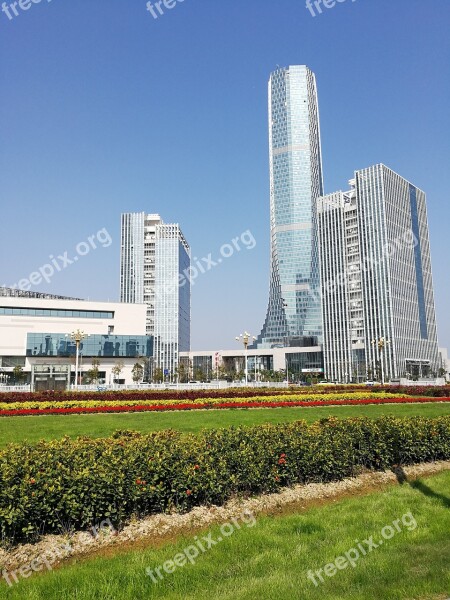 City Tall Buildings Building Park Office Space