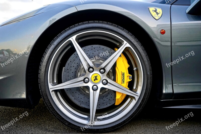 Ferrari Wheel Alloy Car Vehicle