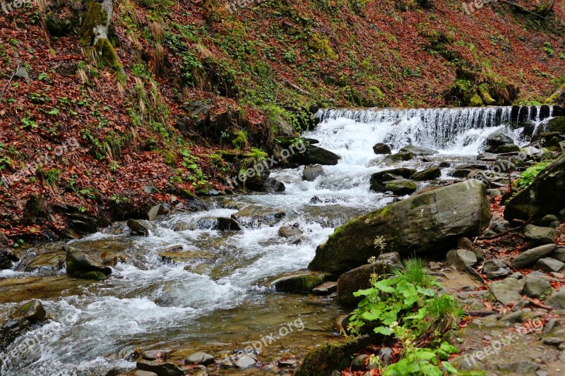 Waterfall Water Carpathians Free Photos