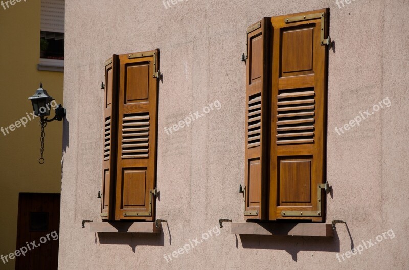 Shutters Midday Sun High Contrast France Alsace