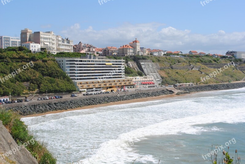 Biarritz Beach Basque Surf Free Photos