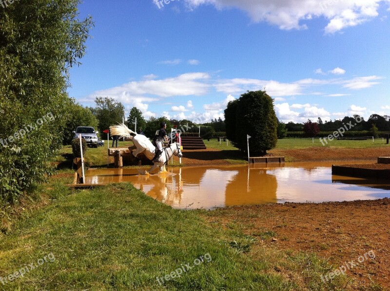 Horse Competition Eventing Water Hazards Equestrian