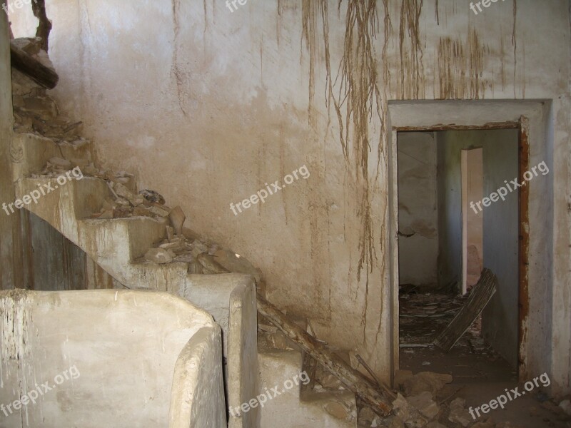 Stairs Old Ruins Old House Casa Vieja