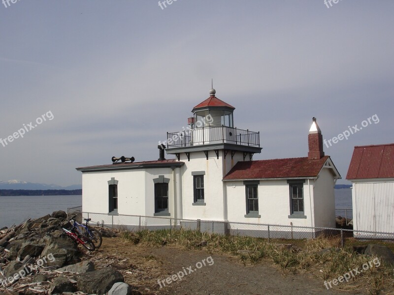 Discovery Park Lighthouse Seattle Puget Sound Sea