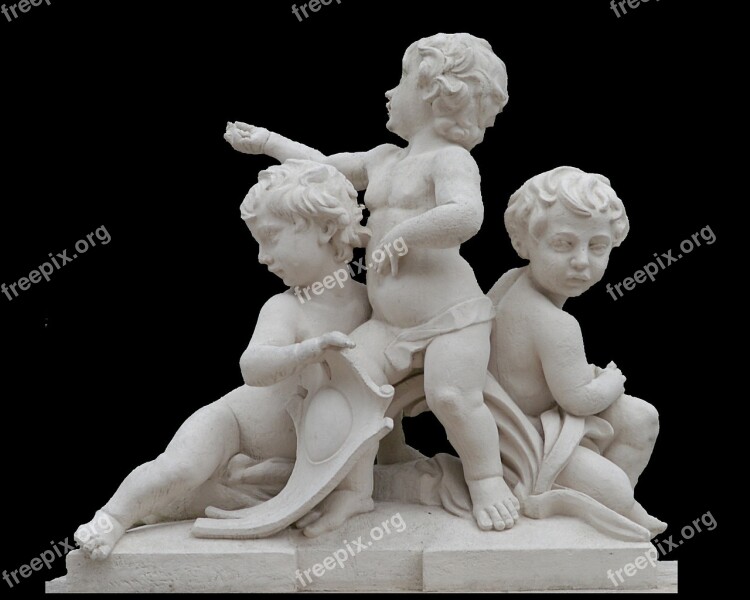 Children Statue Hell Black Background Free Photos