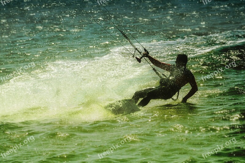 Kite Surf Beach Sports In The Water Sport Free Photos