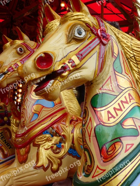 Fairground Horse Ride Carousel Merry