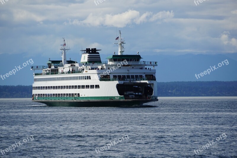 Seattle Ferries Water Northwest Waterfront