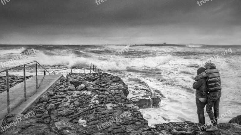 Sea Storm Lovers Free Photos