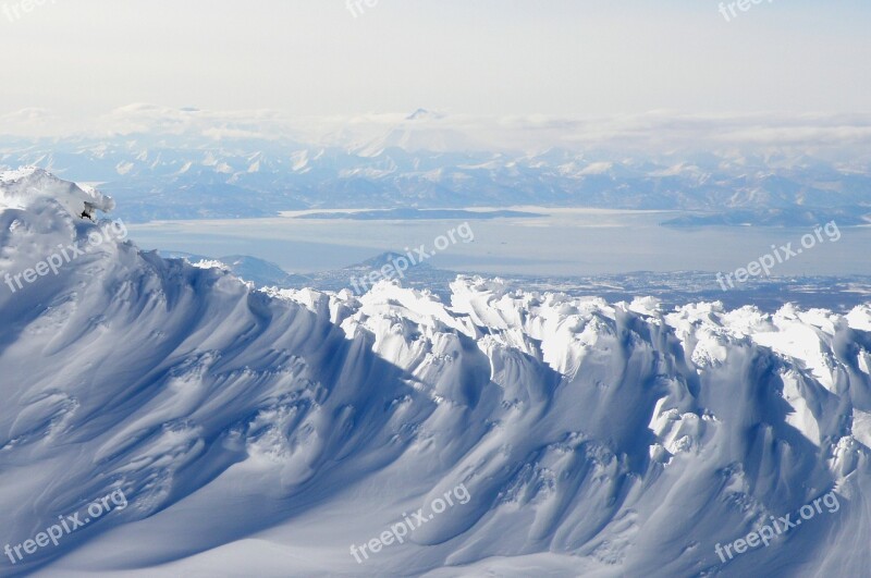 Winter Mountains Height Landscape Snow