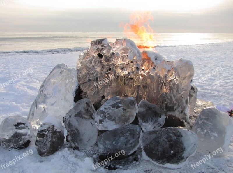 Koster Fire Flame Beach The Pacific Ocean