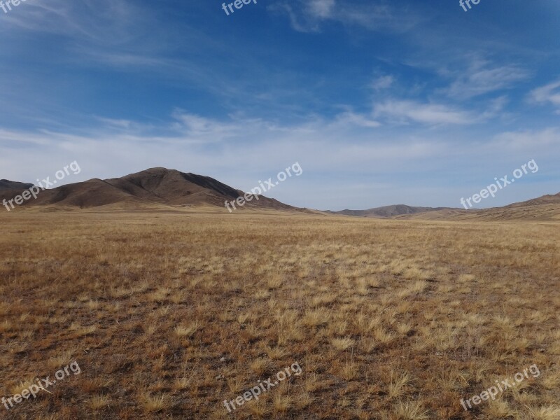 Mongolia Asia Wide Sky Hill