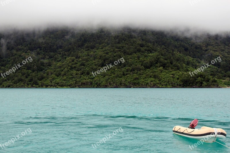 Sail Dinghy Sea Clouds Island