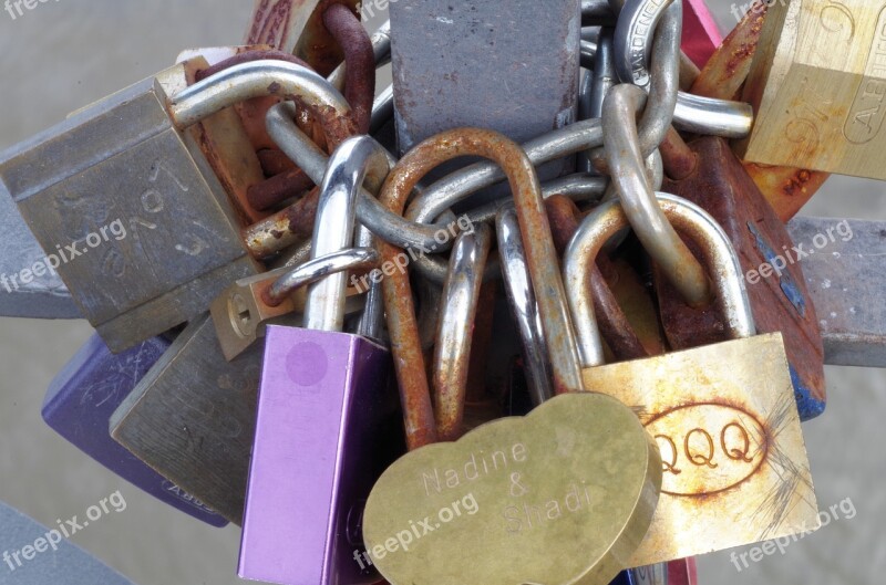 Locks Engagement Marriage Love Heart