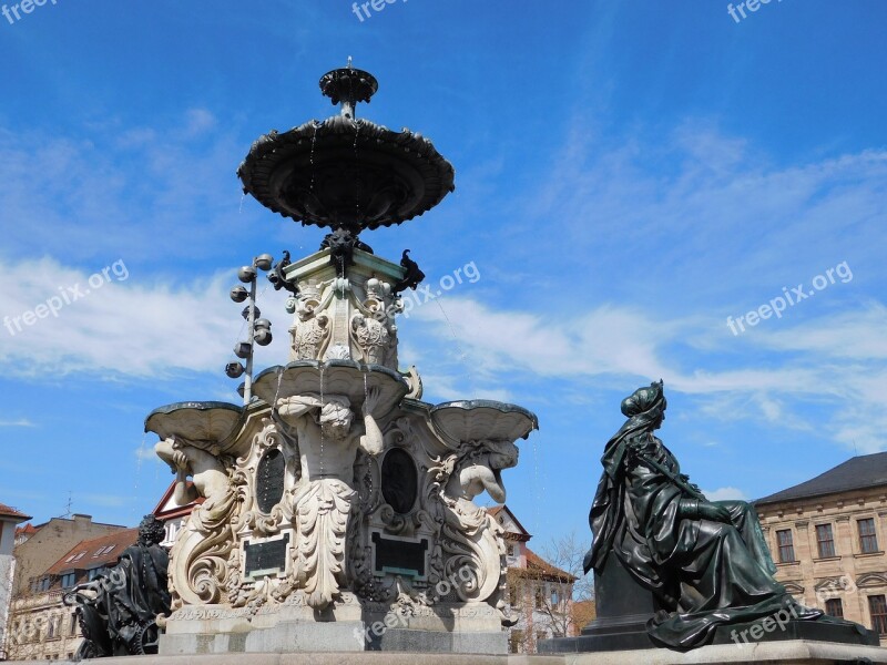 Neptunbrunnen Gain Downtown Town Center Middle Franconia