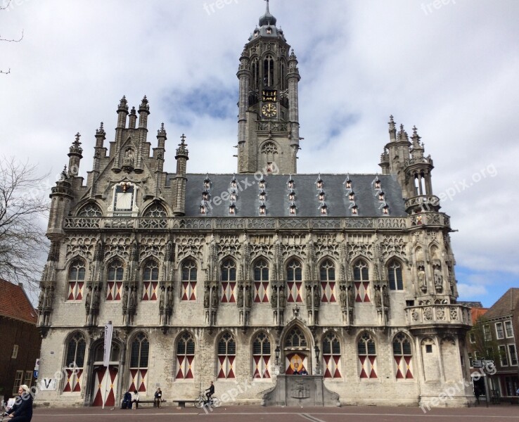 Holland Walcheren Zeeland Middelburg Historic Town Hall