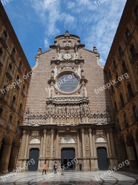 Monserrat Monastery Barcelona Spain Architecture