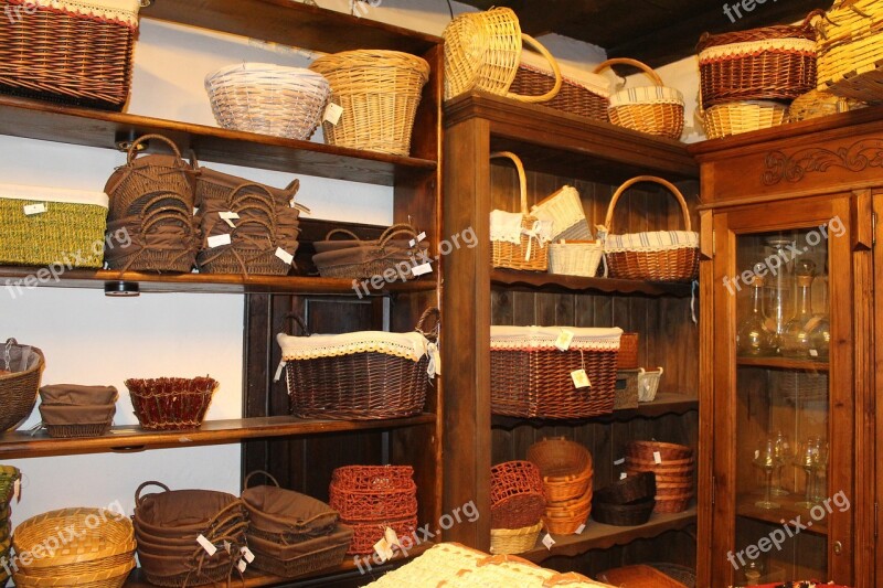 Baskets Hats Weaving Shop Traditional