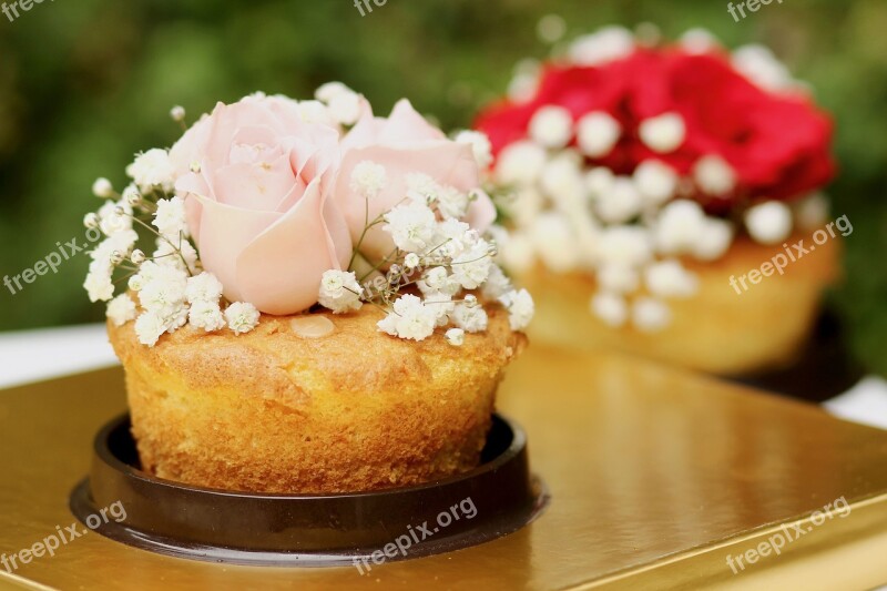 Cake Sweet Flowers Cake Decoration Food