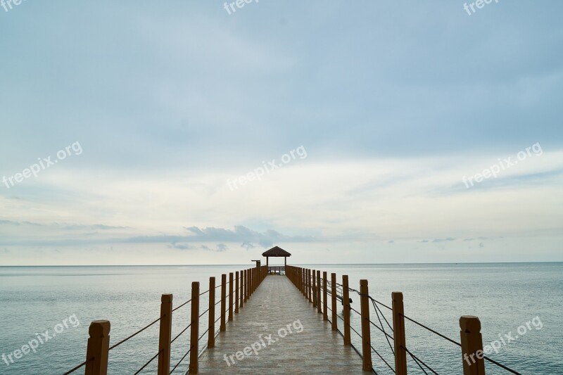 Landscape Iskele Bridge Marine Sky