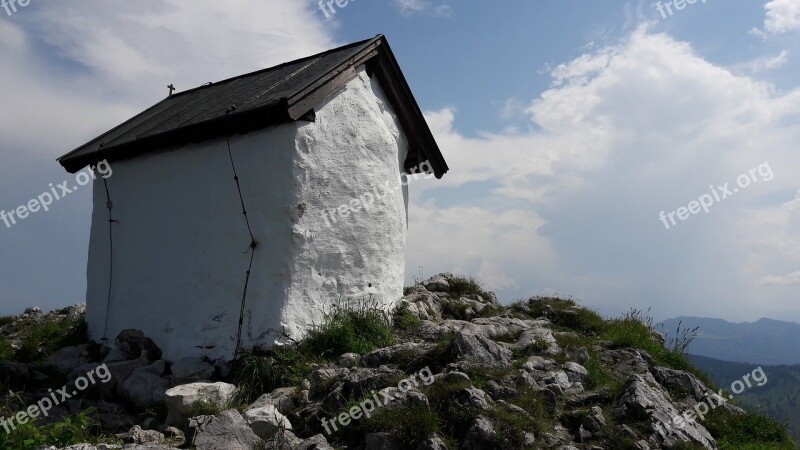 Brünnstein Mountain Chapel Alpine Nature