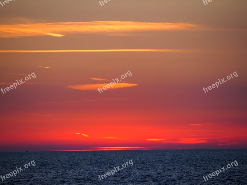 Sunset Holidays Sea The Adriatic Sea The Mediterranean Sea