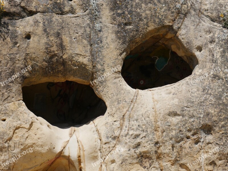 Rocks California Sandstone Holes Free Photos