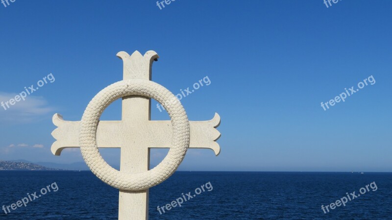 St Tropez France Grave Cross Sea