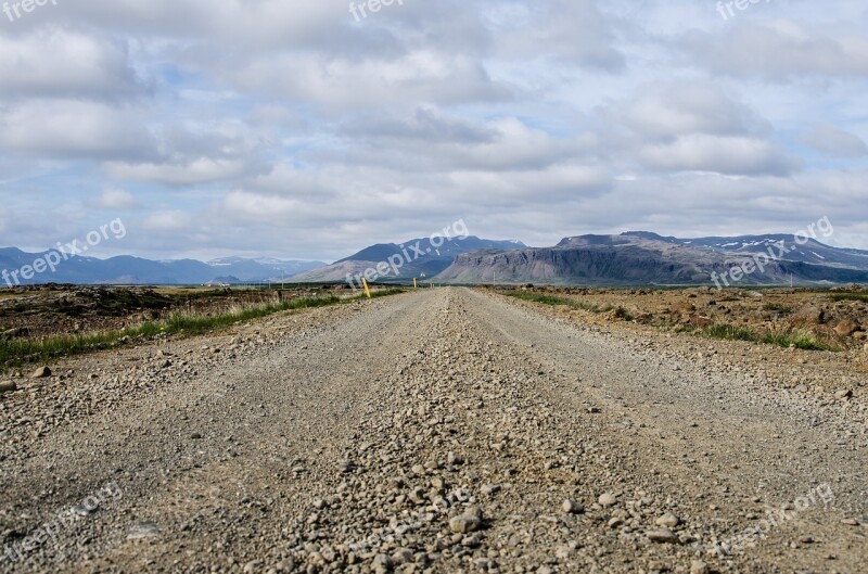 Gravel Road Mountains Nature Outdoors