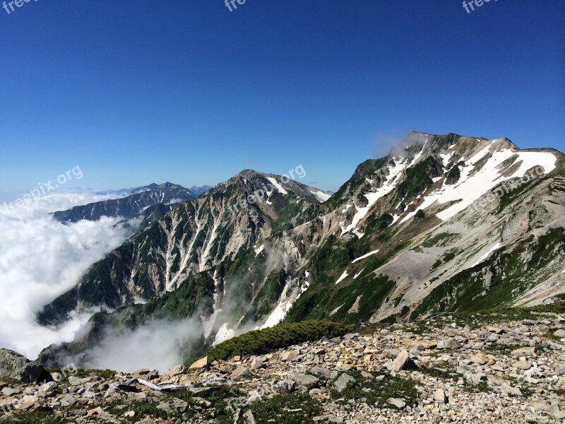 Hakuba Mountain Natural Japan Landscape