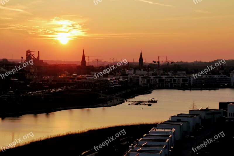 Dortmund Phoenix Lake Sunset Authority Hörde