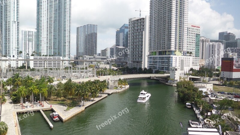 Miami Bay Port Skyline Yacht