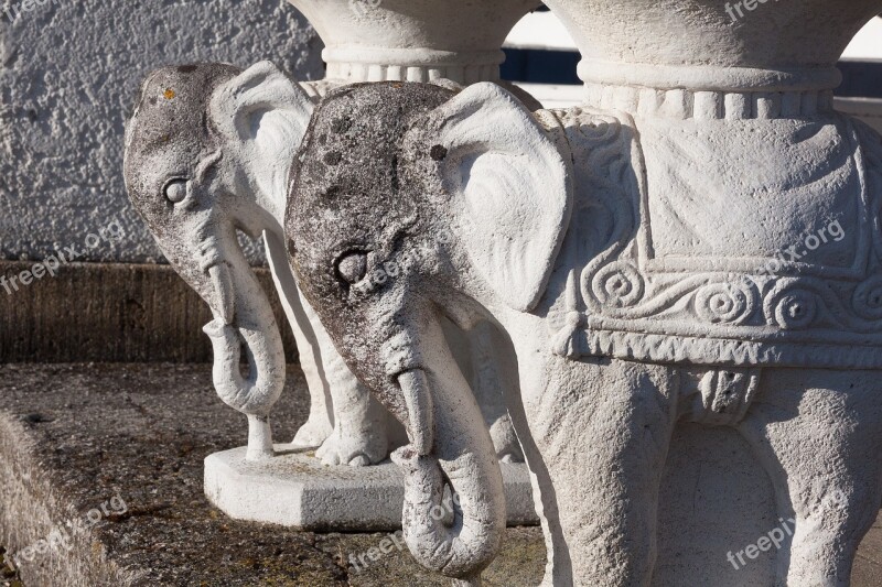 Sculpture Elephant Stone Statue Art