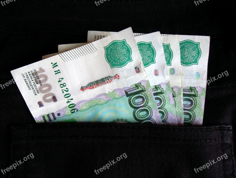 Money Ruble Currency Bills Russia