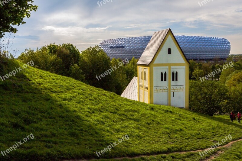 Allianz Arena Sunken Village Timm Ulrichs Munich Germany