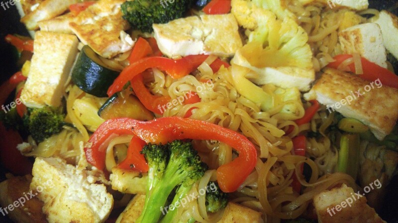 Noddles Chinese Food Lunch Vegetables