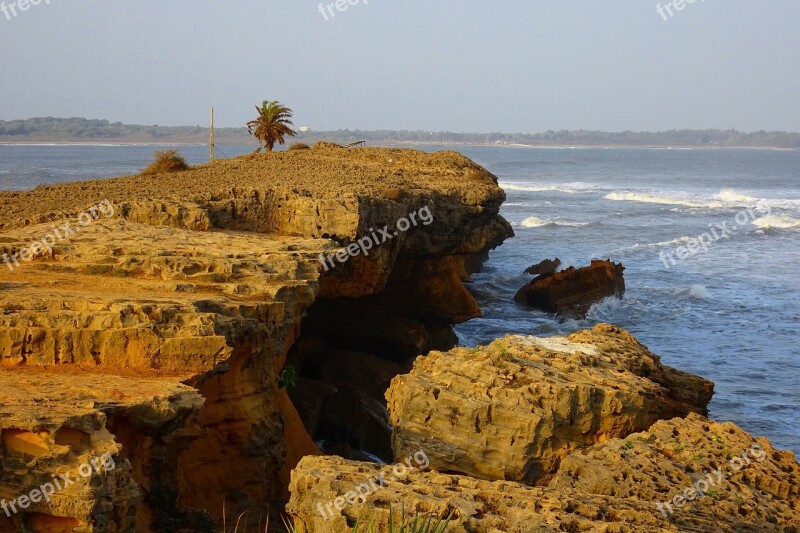 Cliff Rock Coastline Landscape Sea